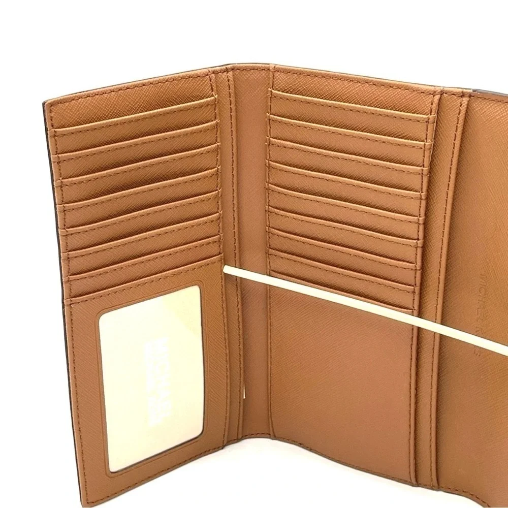 Michael Kors Large Trifold Wallet Luggage Brown
